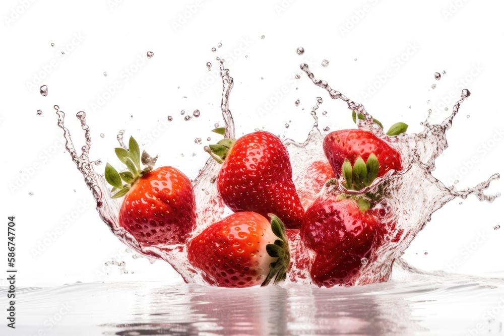 Splashing Strawberry into Water Generative AI Splashing Strawberry into Water Generative AI