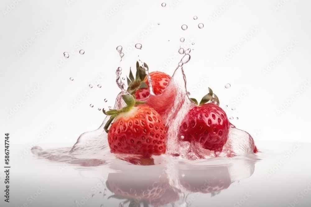 Splashing Strawberry into Water Generative AI Splashing Strawberry into Water Generative AI