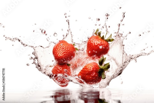 Splashing Strawberry into Water Generative AI