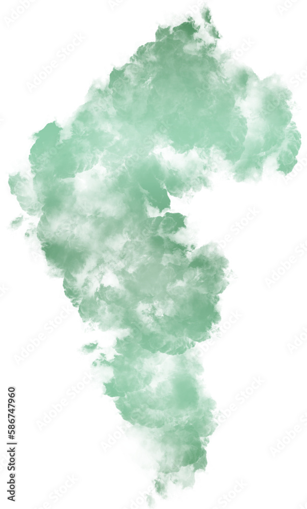 Green Gradient Smoke Abstract Shape