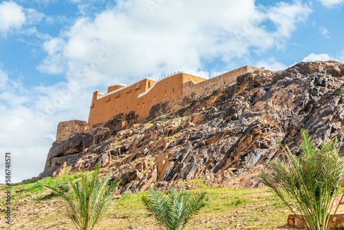 Arabian Aarif fortress standing on the hill, Hail, Saudi Arabia