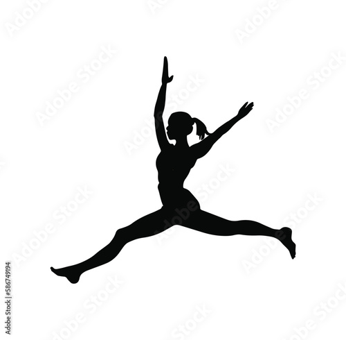  An exercise silhouette vector art