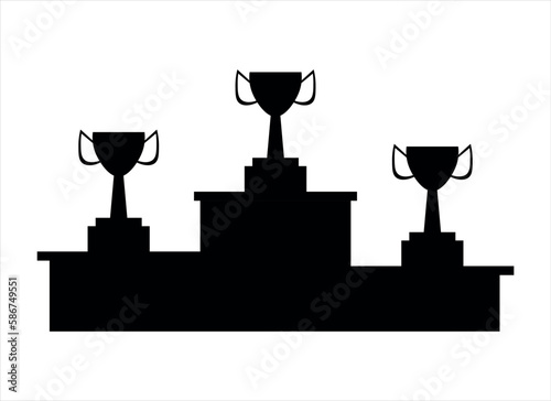 
trophy vector design illustration isolated on white background
