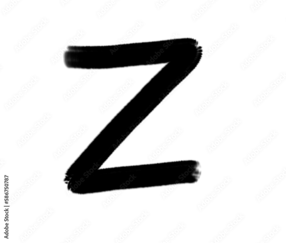 brush stroke style letters on white background brush stroke style letters on white background