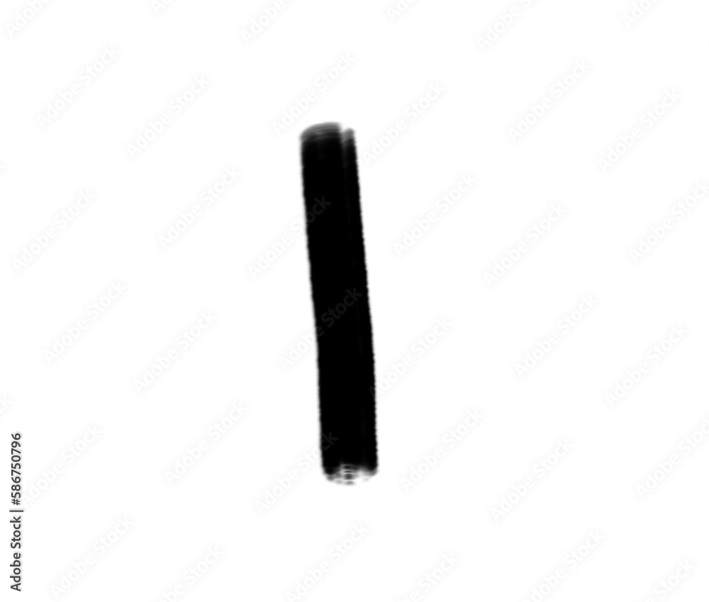 brush stroke style letters on white background brush stroke style letters on white background