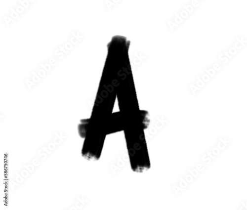 Wallpaper Mural brush stroke style letters on white background Torontodigital.ca