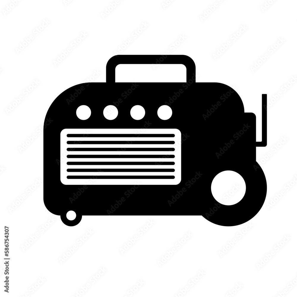 Portable power generator portable welding plant vector icon illustration clip art silhouette. Portable power generator portable welding plant vector icon illustration clip art silhouette.