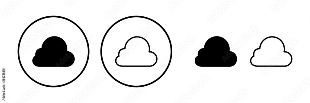 Cloud icon vector. cloud data. cloud services Cloud icon vector. cloud data. cloud services