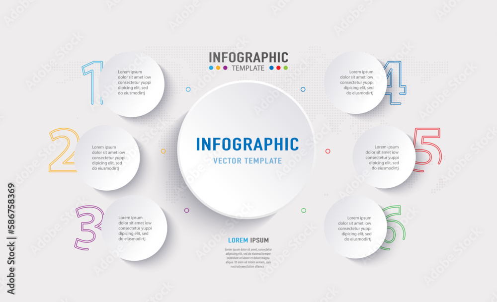 Modern and colorful flat circular diagram infographic Modern and colorful flat circular diagram infographic