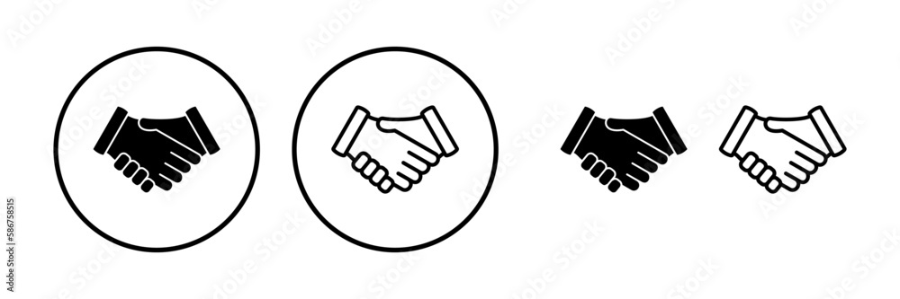 Hand shake icon vector. business handshake. contract agreement. partnership Hand shake icon vector. business handshake. contract agreement. partnership