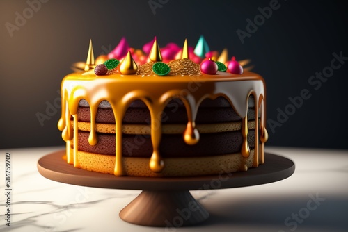 birthday cake with candles