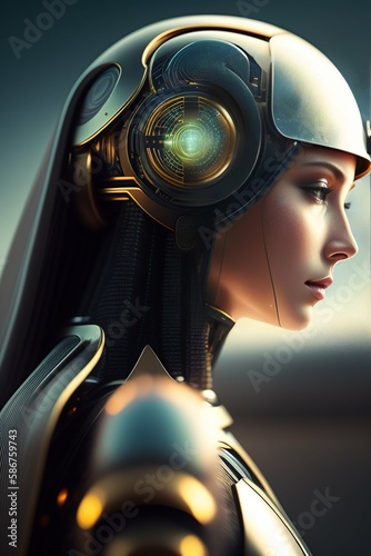 android with futuristic