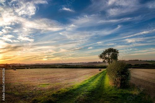 Sunset near Louth  Lincolnshire  England