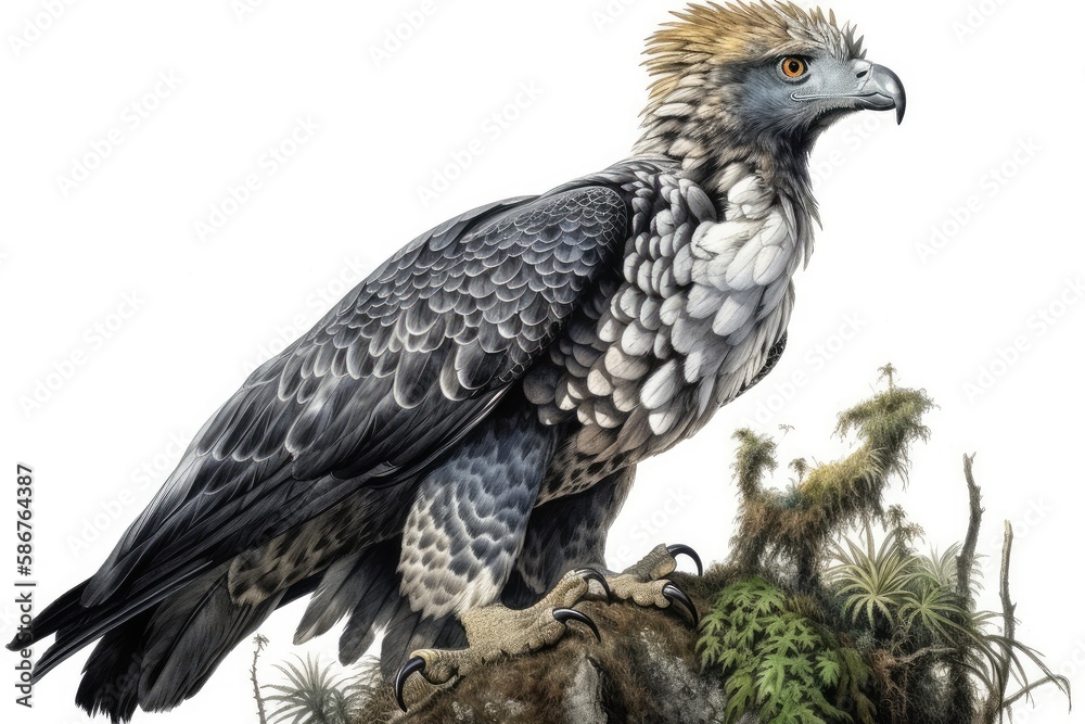 Fototapeta premium tailed hawk perched on branch