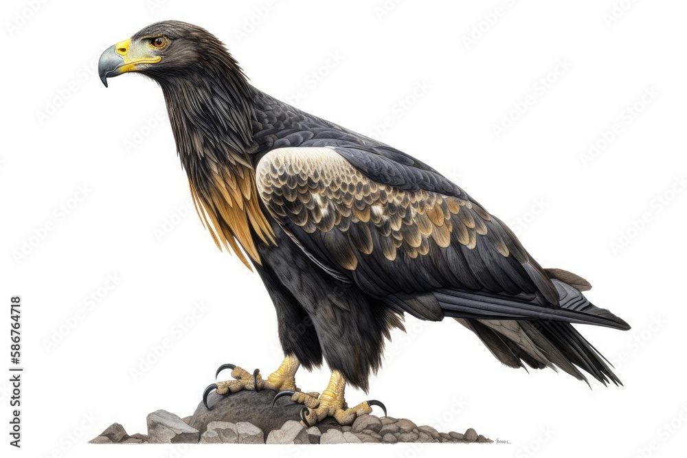 golden eagle isolated on white golden eagle isolated on white