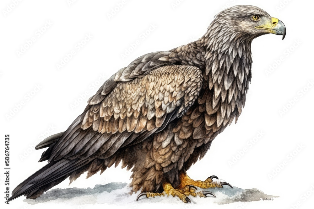 Obraz premium golden eagle isolated on white