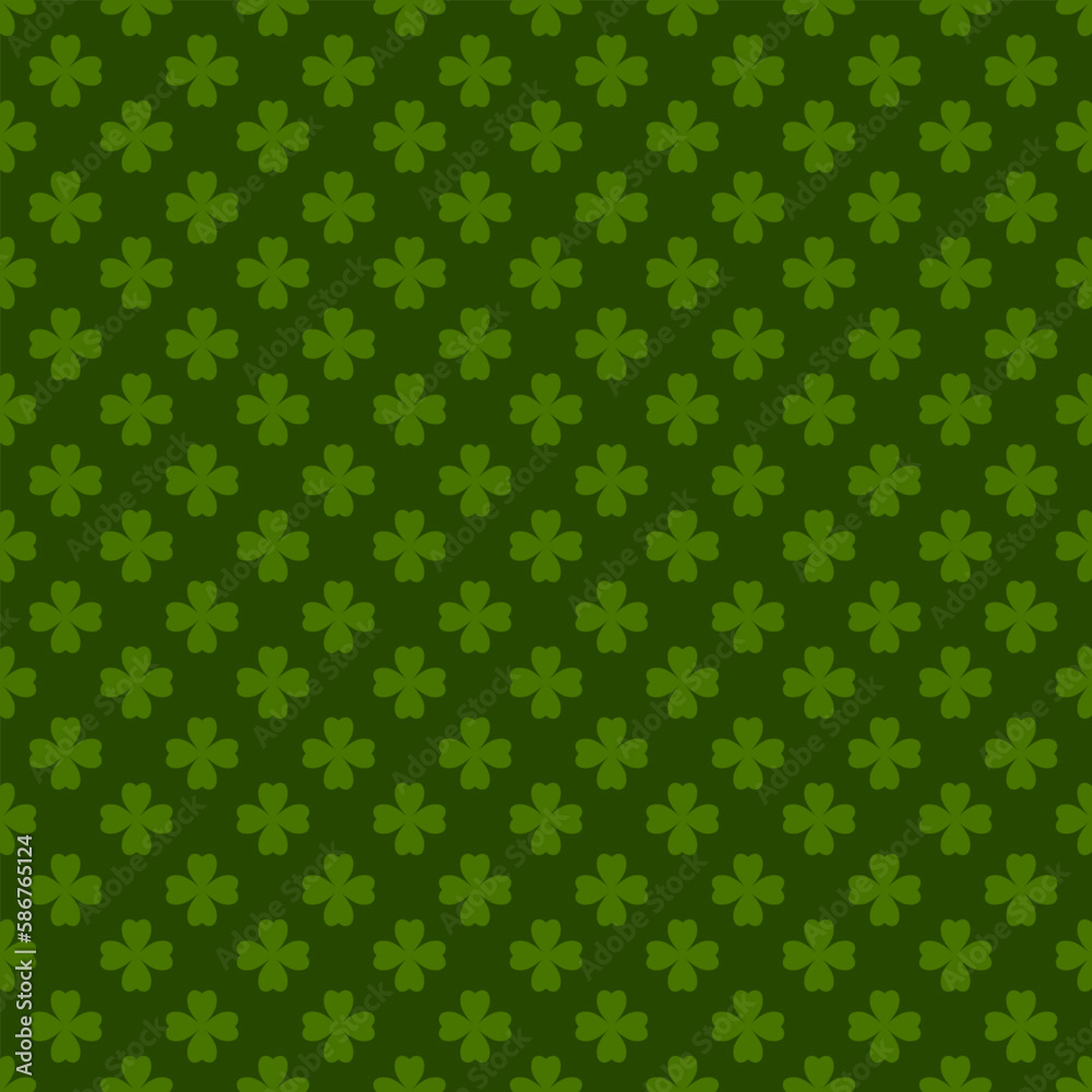 Green clover seamless pattern Green clover seamless pattern