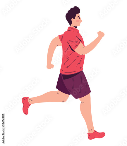 athlete running in competition