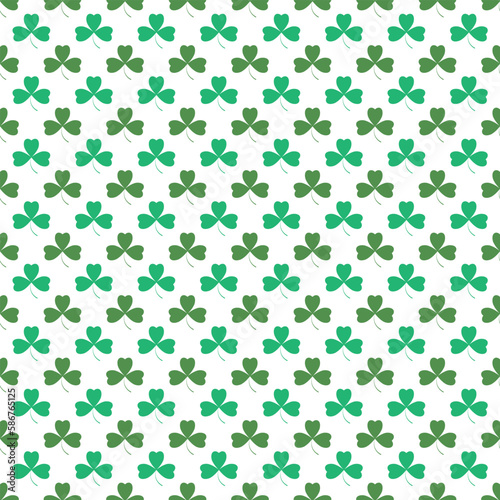 Green clover seamless pattern