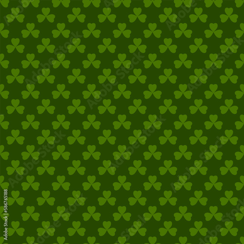 Green clover seamless pattern