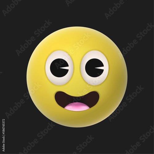 3D Happy Smiley Face (ID: 586765372)
