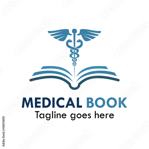 medical book design logo template illustration