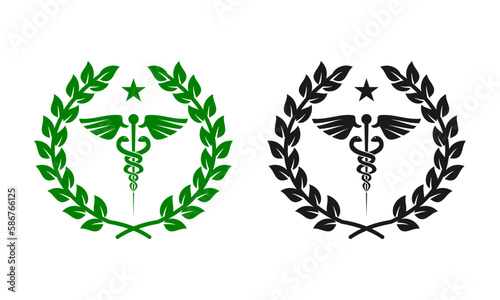 medical college design logo template illustration