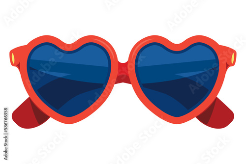 Fun summer shades heart shaped love symbols