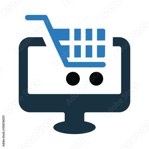 cart, computer, shopping, online, internet, online cart icon