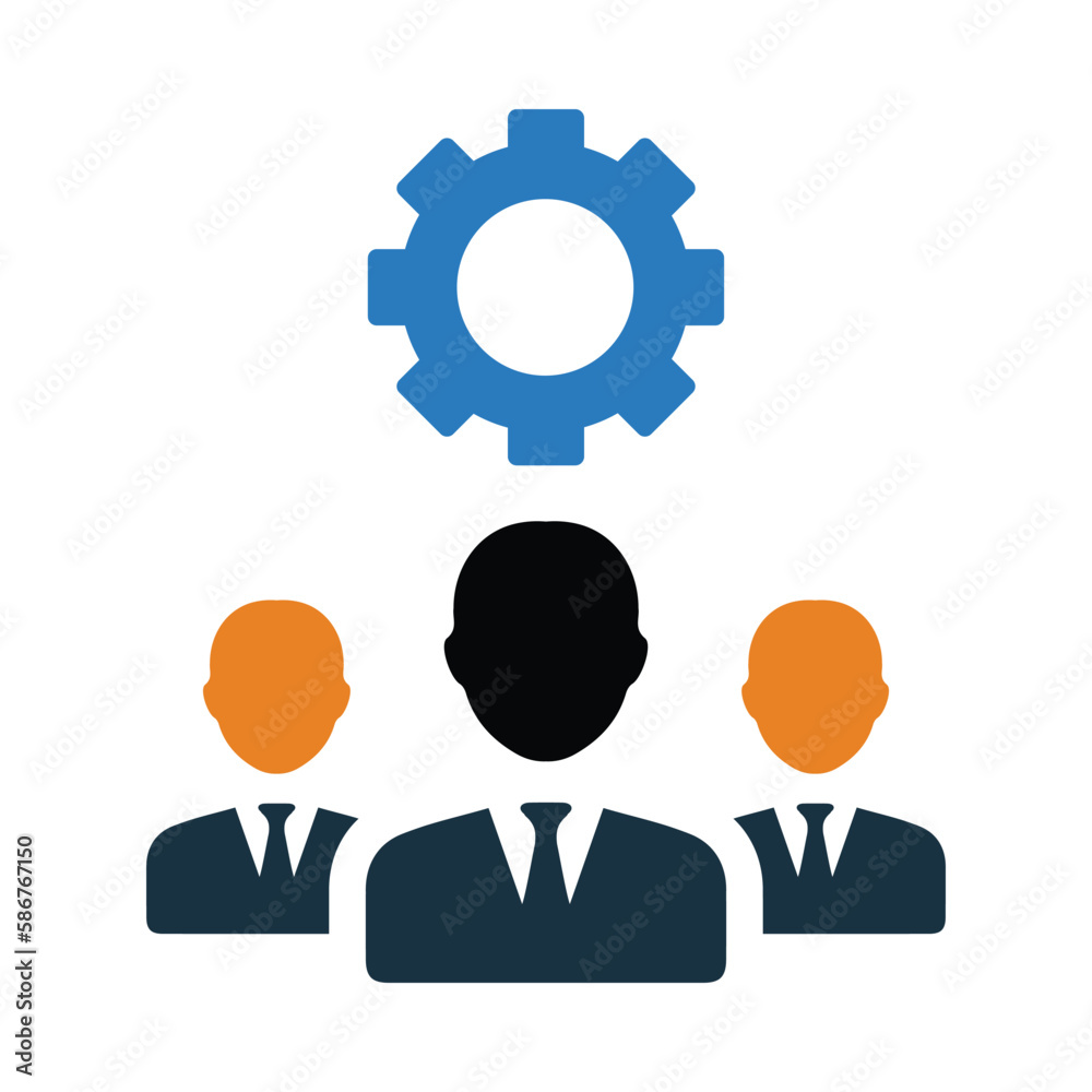 man, gear, people, management, stuff maintenance icon
