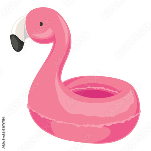Pink flamengo shaped float photo