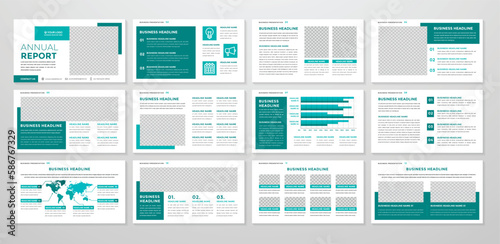 corporate presentation template design with minimalist concept and modern layout use for annual report and business profile