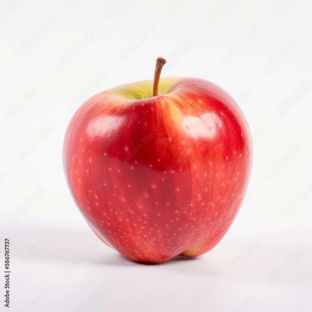 Red apple on white background. Isolated on white background with clipping path. Red apple on white background. Isolated on white background with clipping path.