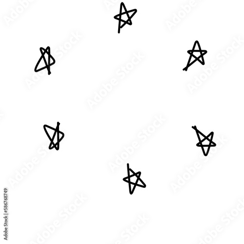 Doodle Star Hand Drawn  Star line illustration  Dooddle Art