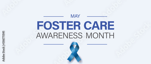 National Foster Care Awareness Month is observed every year in May. Foster Care Month recognizes foster parents. Vector illustration.