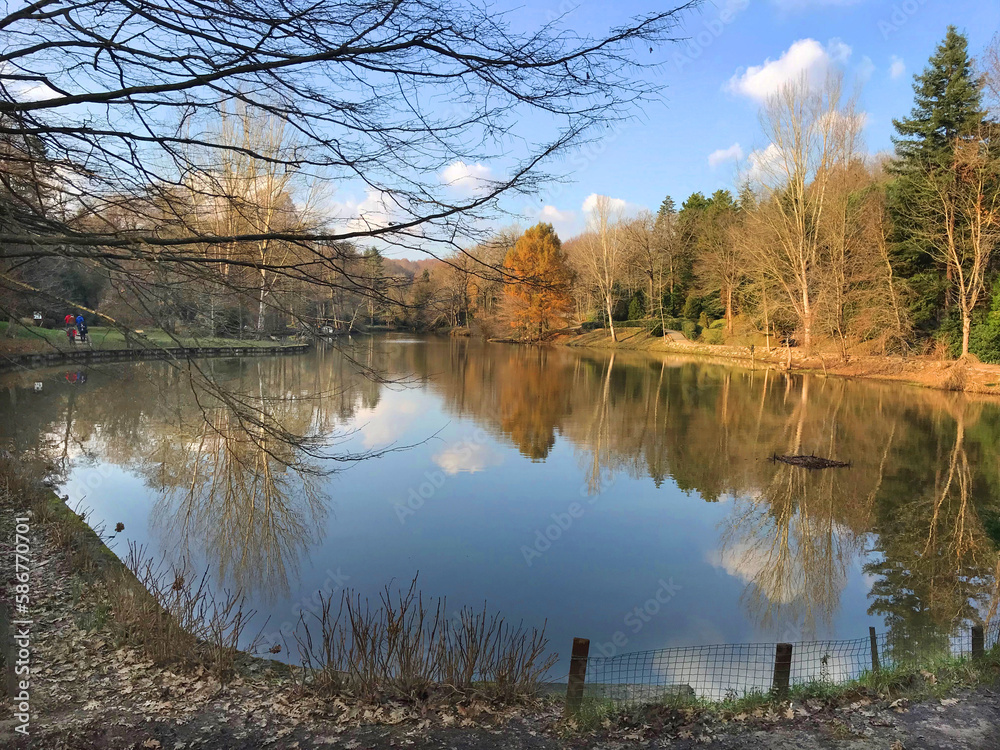 Beautiful Ataturk Arboretum view in Sariyer, Istanbul, Turkey.