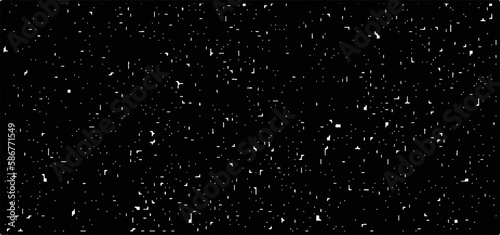  Grainy abstract texture on a black background. Snow texture. Design element. Falling snowflakes on night sky background,Bokeh of white snow on a black background. 