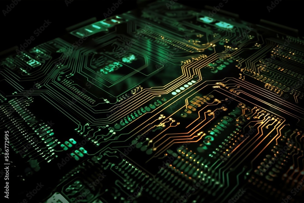 circuit board abstract technology