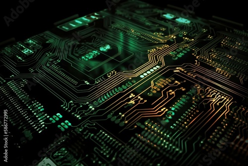 circuit board abstract technology