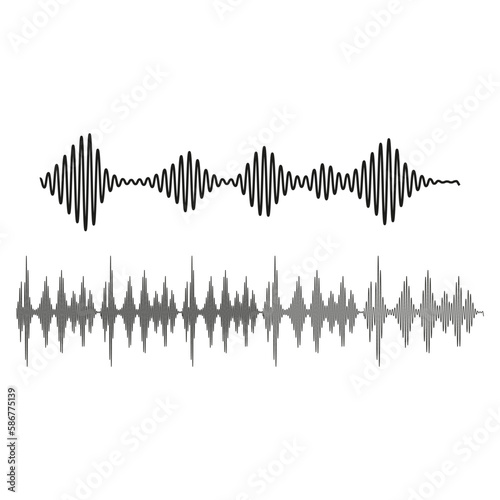 Sound waves. Music track sound wave. Vector illustration.