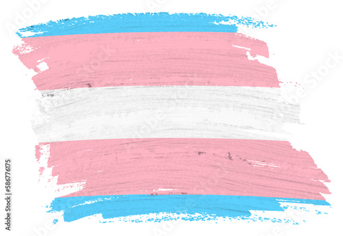 Fototapeta Naklejka Na Ścianę i Meble -  Transgender pride flag background paint splash brushstroke 3d illustration