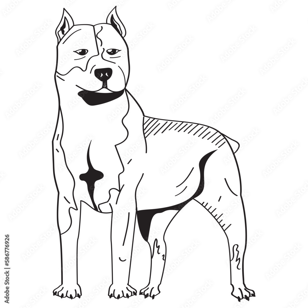 dog animal monochrome style