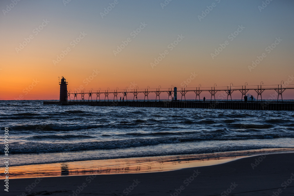 sunset on the beach