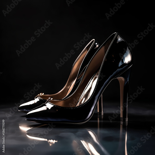 Women`s high heels elegant shoes. 