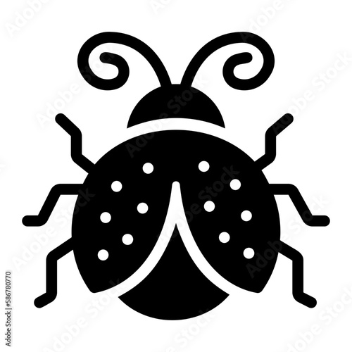 ladybug glyph icon