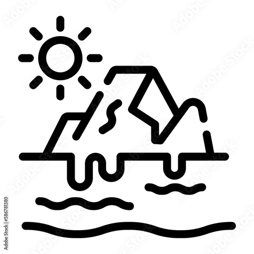 Wallpaper Mural iceberg line icon Torontodigital.ca