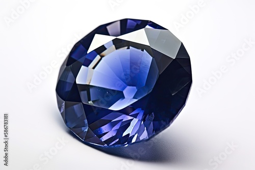 Cut or faceted Sapphire - September birthstone. Created with Generative AI technology