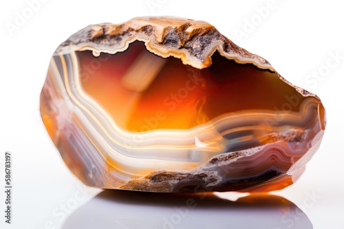 Uncut Sardonyx - traditional August birthstone. Created with Generative AI technology