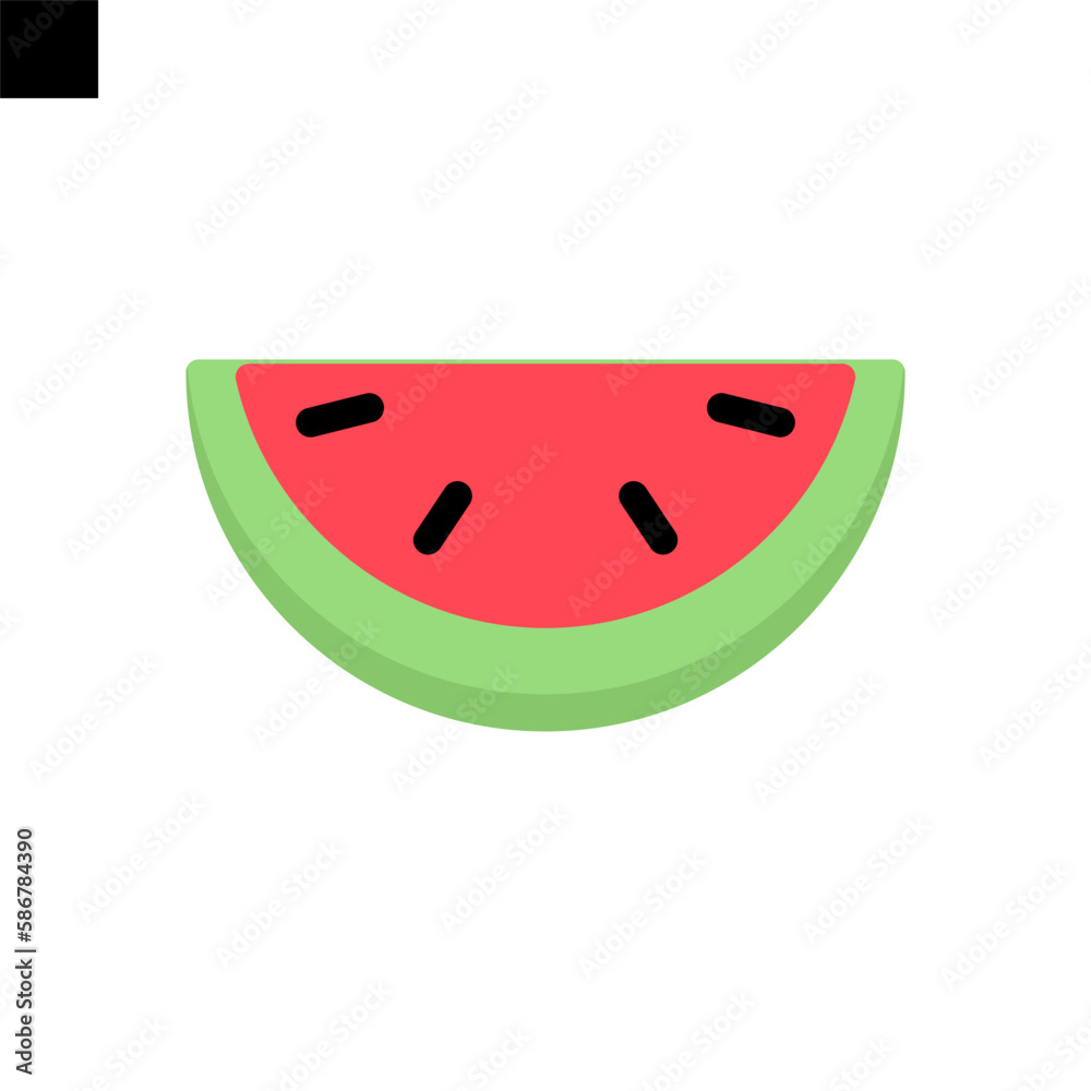 water melon icon style vector