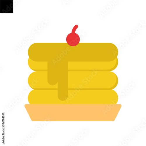 pancake icon flat style vector
